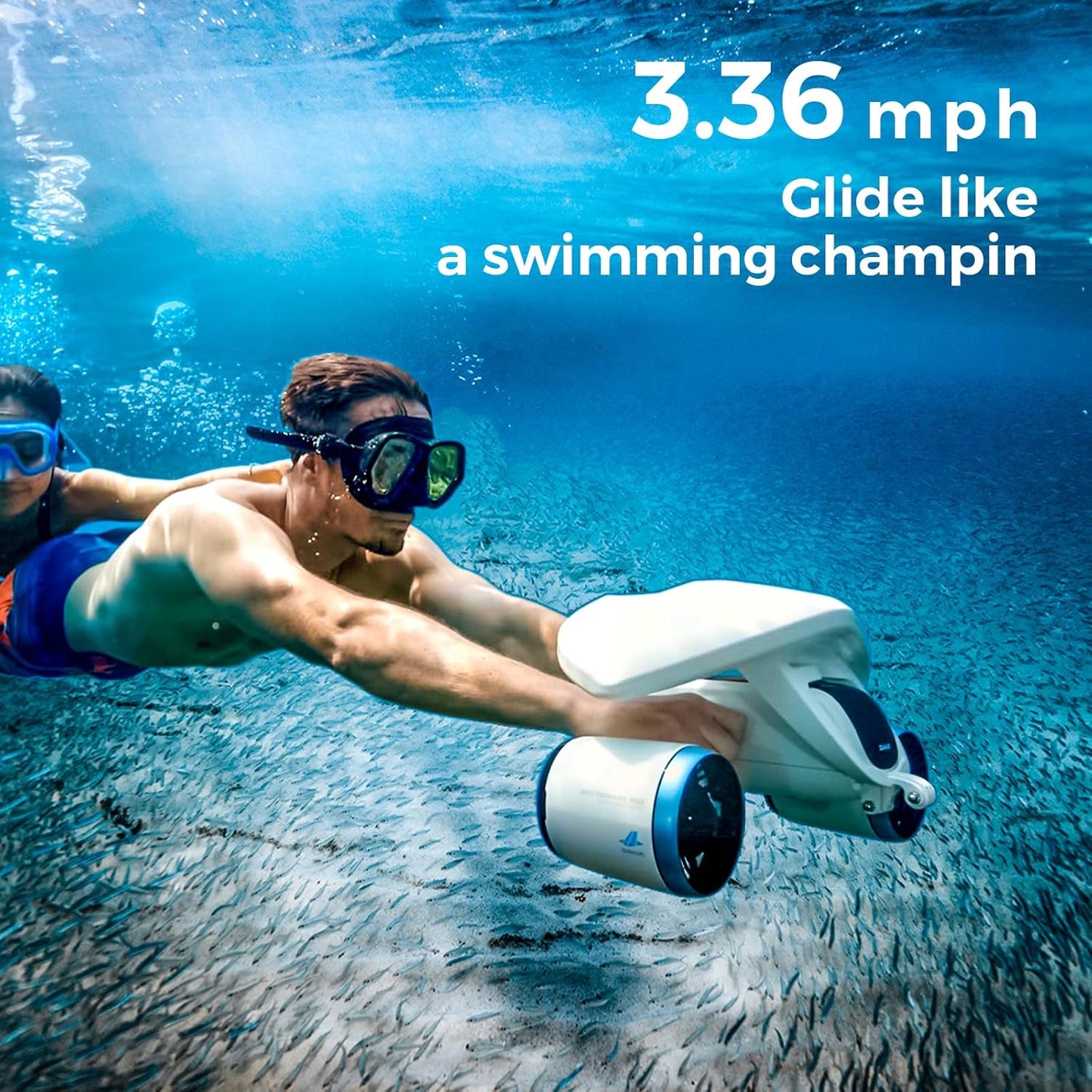 Sublue Mix Underwater Scooter with Action Camera Mount 30 Minutes 22lbf 131ft Waterproof Dual Motors Water Sports Pool Diving Snorkeling for Adults Gray Battery Version