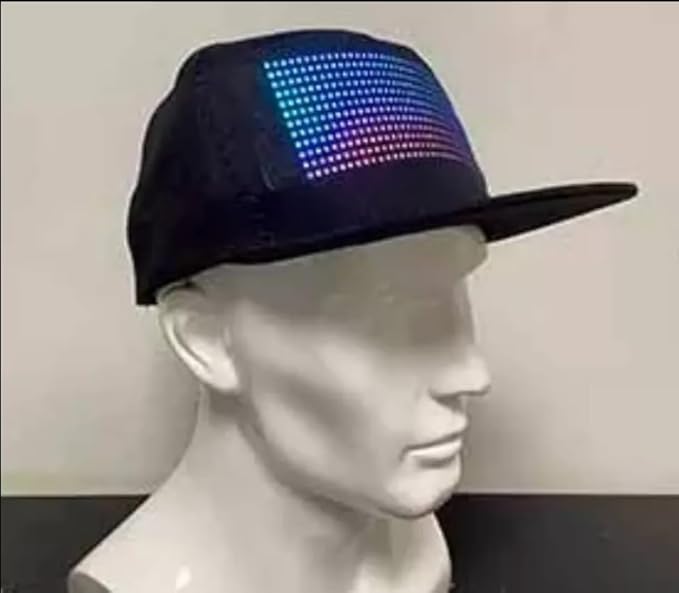 Programmable Message Hat LED Colorful Message Display, App Controlled (US, Digital, 5 1/8, Tall Plus, Polyester)
