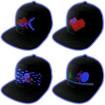 Programmable Message Hat LED Colorful Message Display, App Controlled (US, Digital, 5 1/8, Tall Plus, Polyester)
