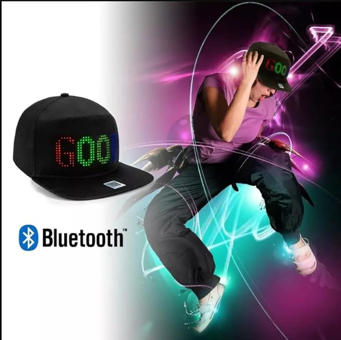 Programmable Message Hat LED Colorful Message Display, App Controlled (US, Digital, 5 1/8, Tall Plus, Polyester)