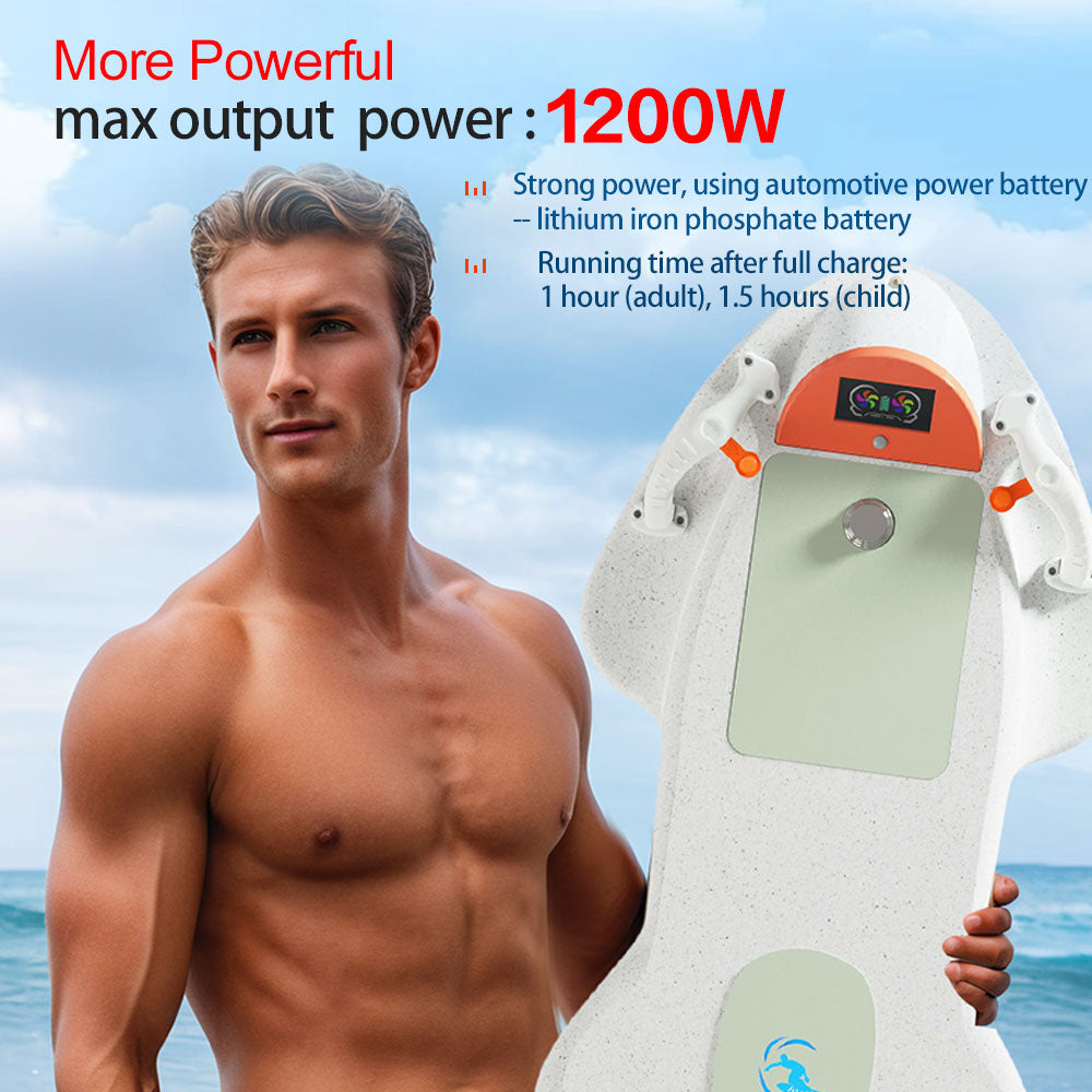 Welaso A1 Electric Water Scooter, 1200W Dual-Speed Swimming Aid, LCD Display, 9.8 Miles/h Max Speed, 220 lbs Load Capacity