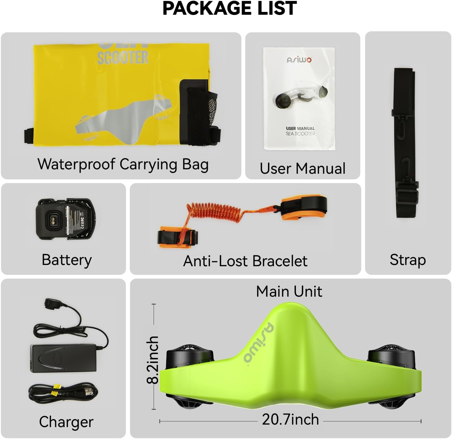 Asiwo Manka Underwater Scoote,Orange