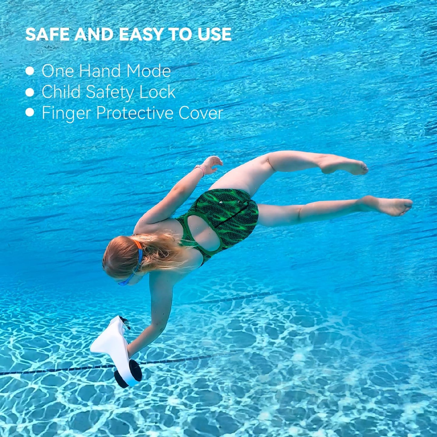Asiwo Underwater Scooter, Sea Scooter Dual Motors with Action Camera Mount for Kids/Adults, Water Scooter 40M Waterproof for Scuba Diving Snorkeling Pool Sea Adventures