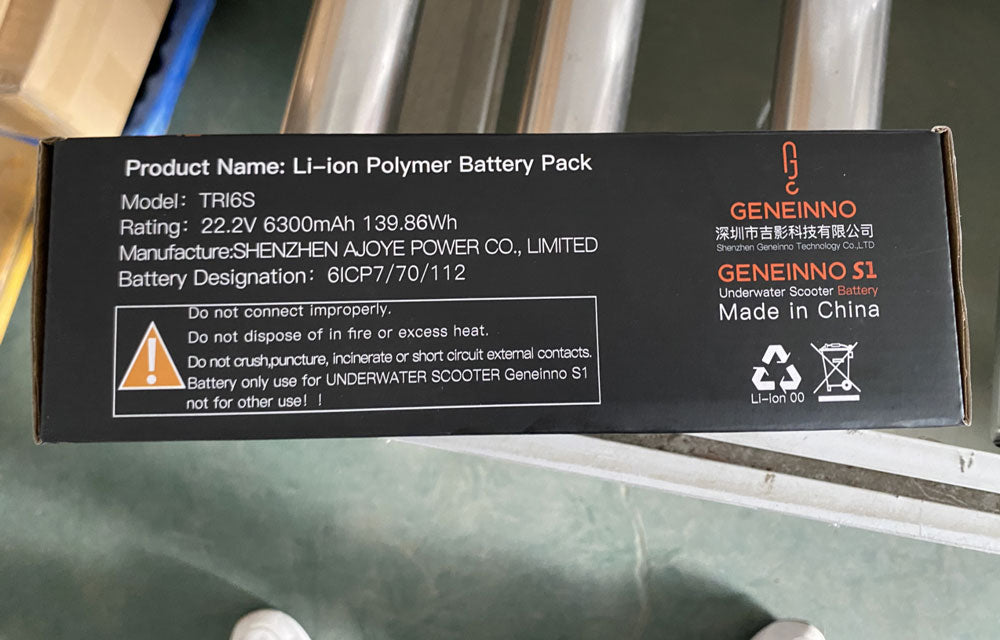 Geneinno S1 Battery, Suitable for Geneinno S1  and S1 Plus Underwater Scooter