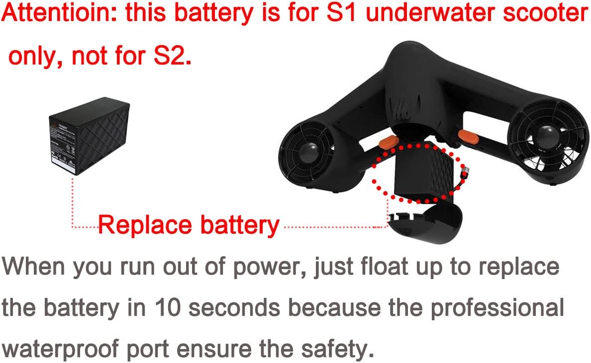 Geneinno S1 Battery, Suitable for Geneinno S1  and S1 Plus Underwater Scooter