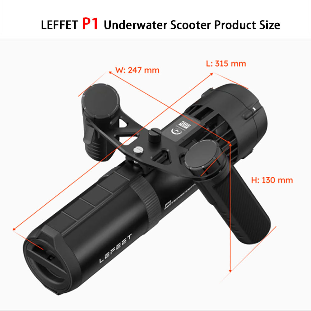 LEFEET P1 Underwater Scooter [Professional Grade]: Max 2m/s Super Power Mini, Built-in Camera Mount, Modular Design Expands
