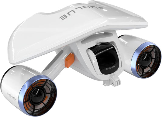 Sublue Mix Underwater Scooter with Action Camera Mount 30 Minutes 22lbf 131ft Waterproof Dual Motors Water Sports Pool Diving Snorkeling for Adults Gray Battery Version